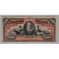 BRASIL 1880 BILLETE DE 500 REIS AMERICAN BANK NOTE RARO